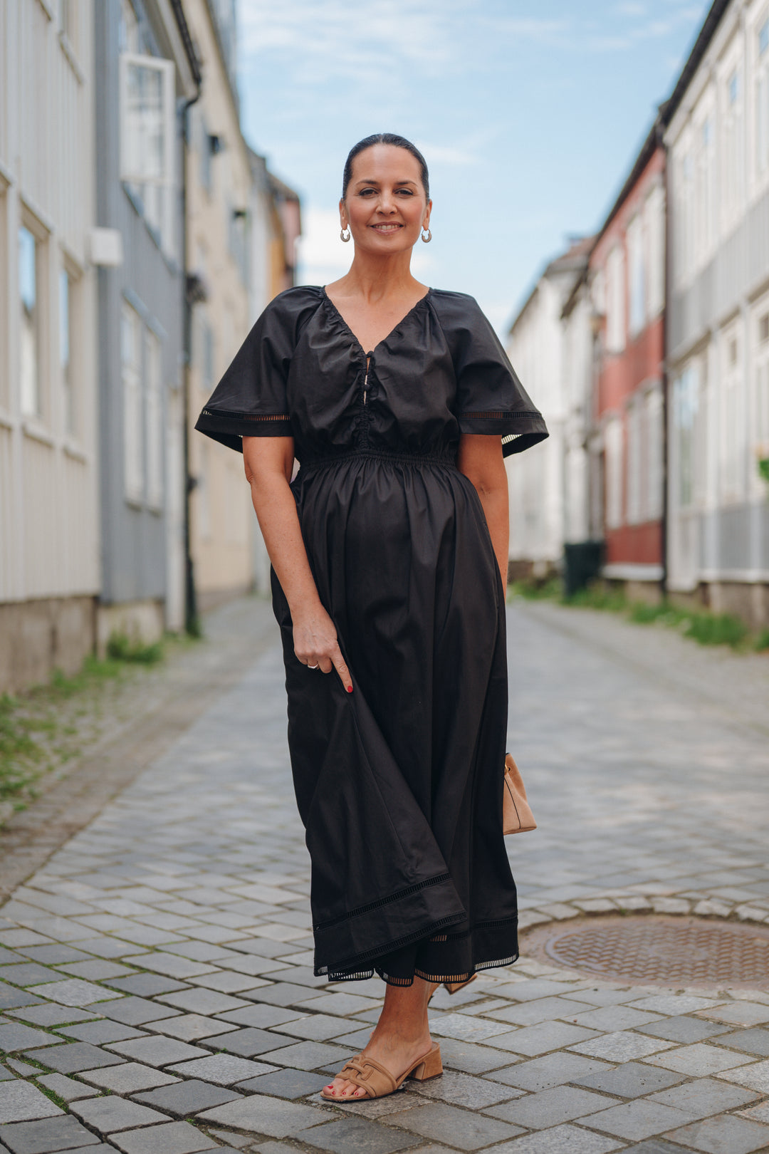 Fiola poplin dress