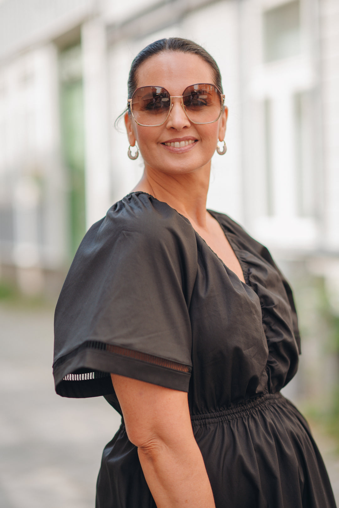 Fiola poplin dress