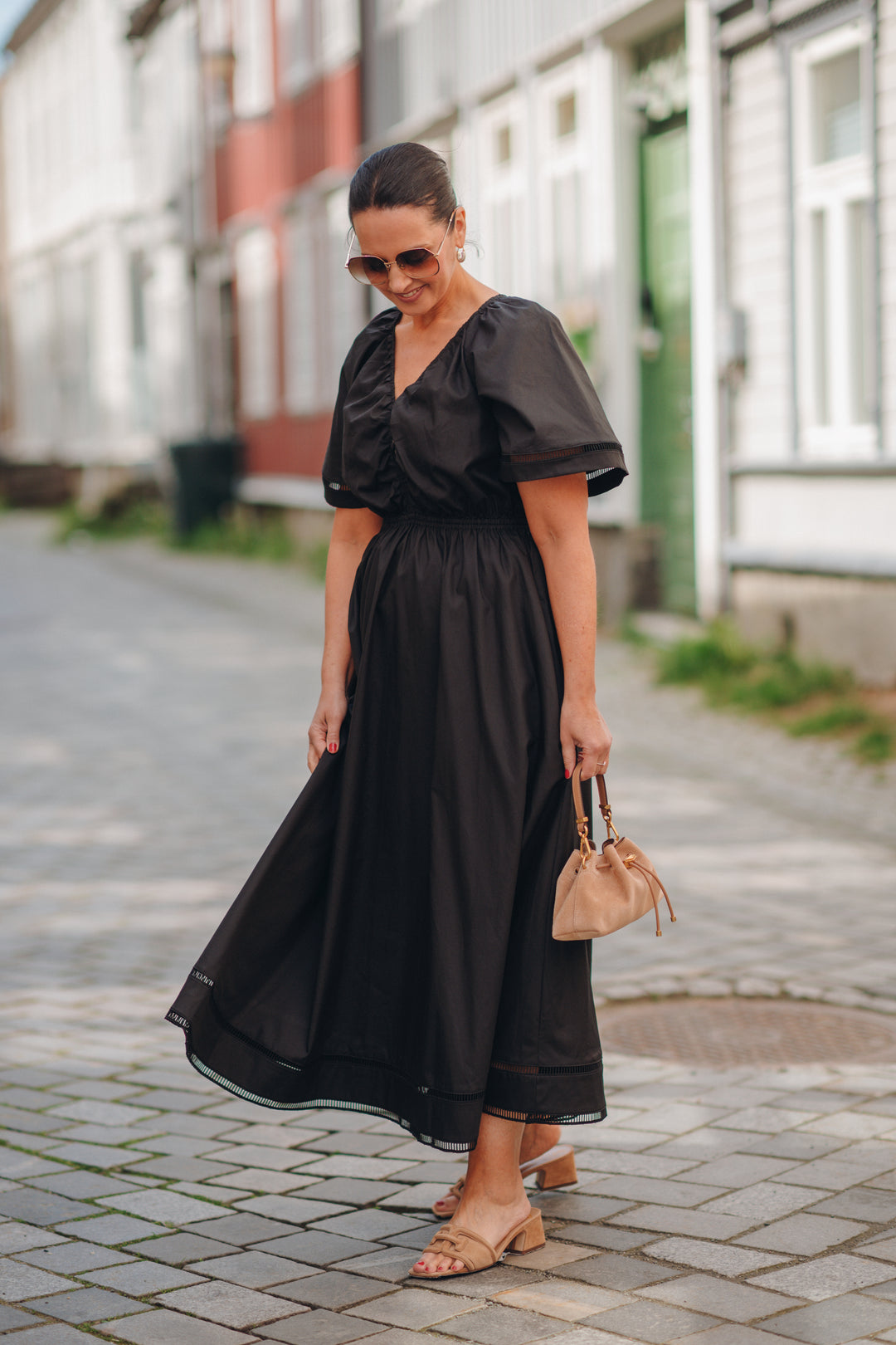 Fiola poplin dress