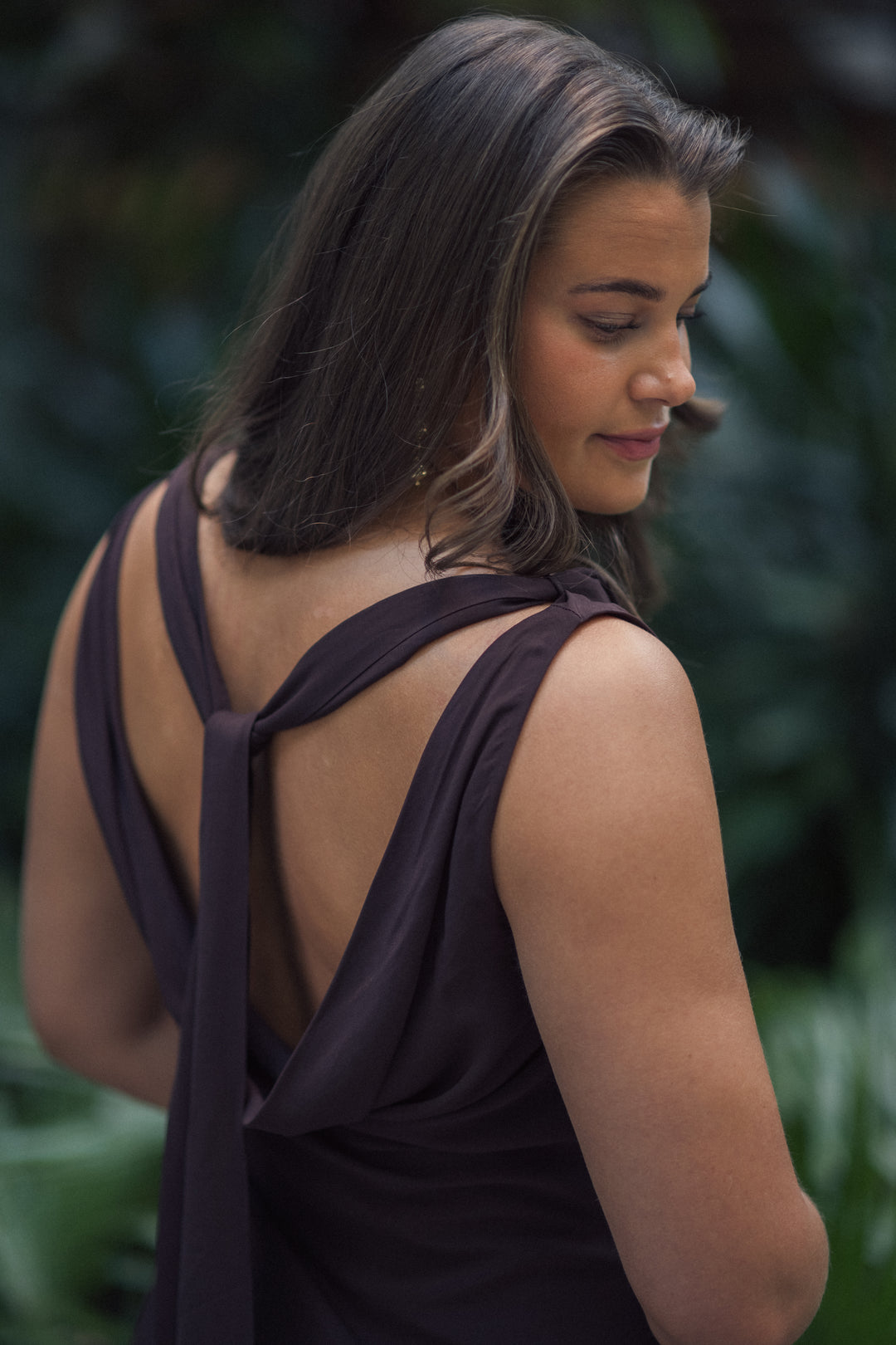 Vida Cowl Neck Scarf Maxi Dress