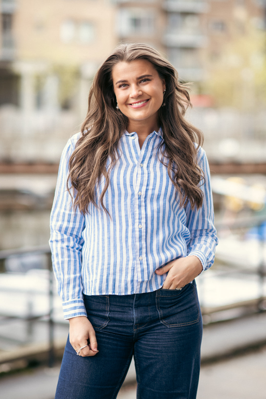 N WD CRP ST-LONG SLEEVE-BUTTON FRONT SHIRT