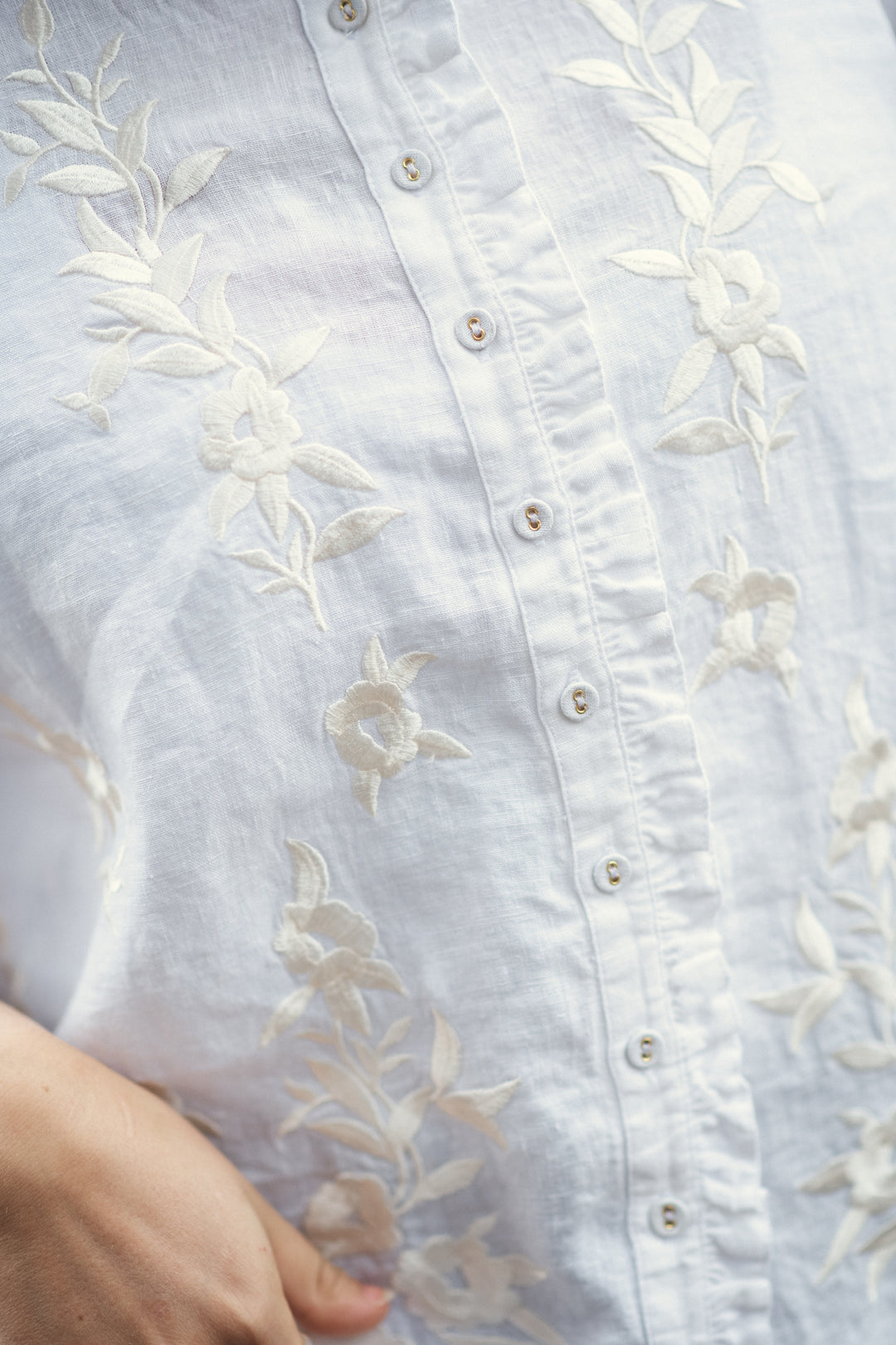 Linen Embroidered Blouse