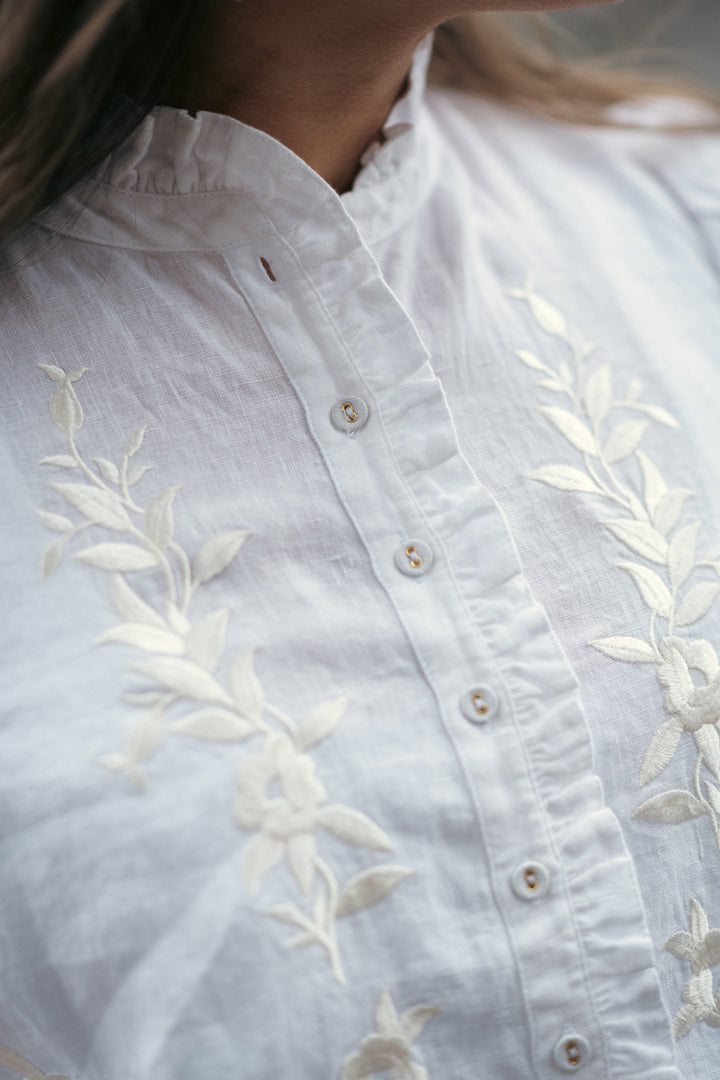 Linen Embroidered Blouse
