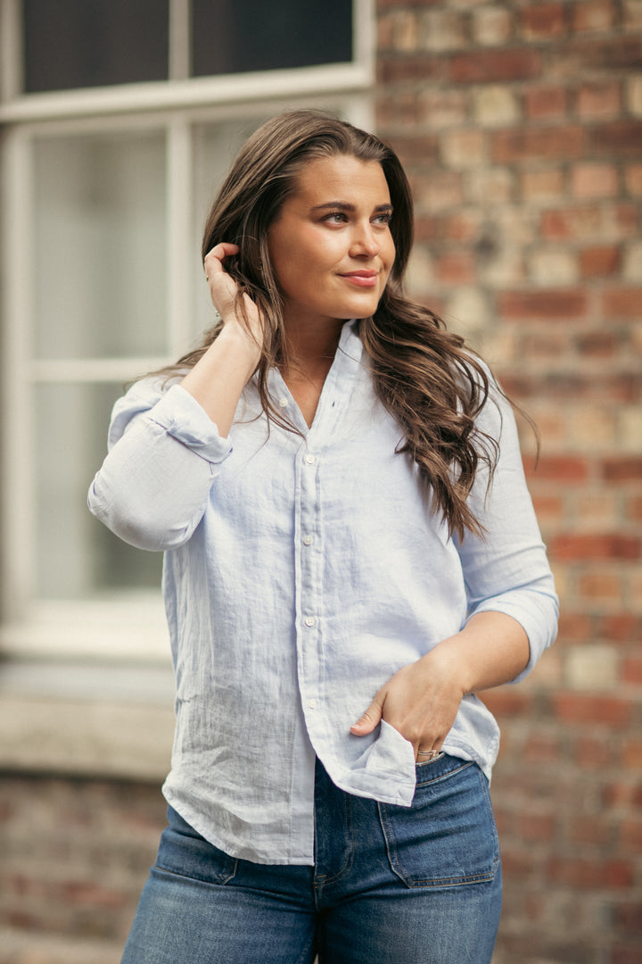 Classic-Long Sleeve-Button Front Shirt