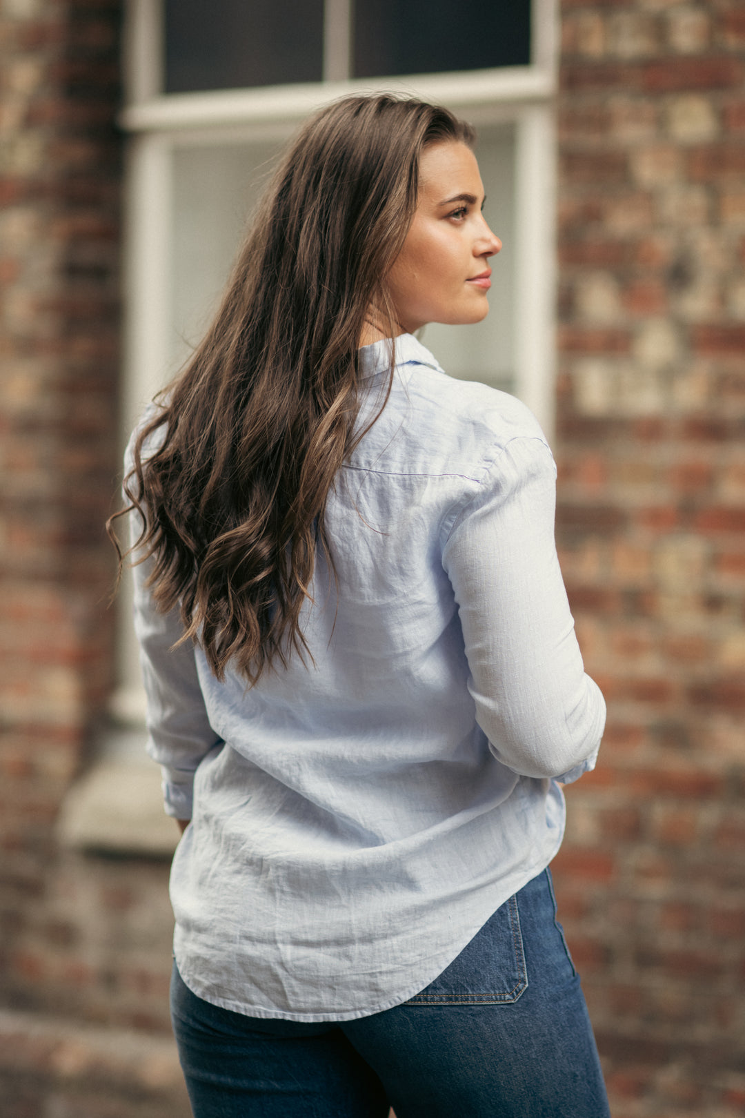 Classic-Long Sleeve-Button Front Shirt