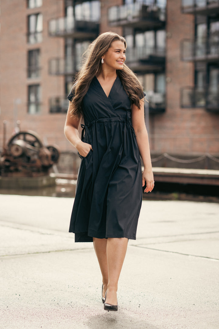 Lana Dress, V-neck wrap