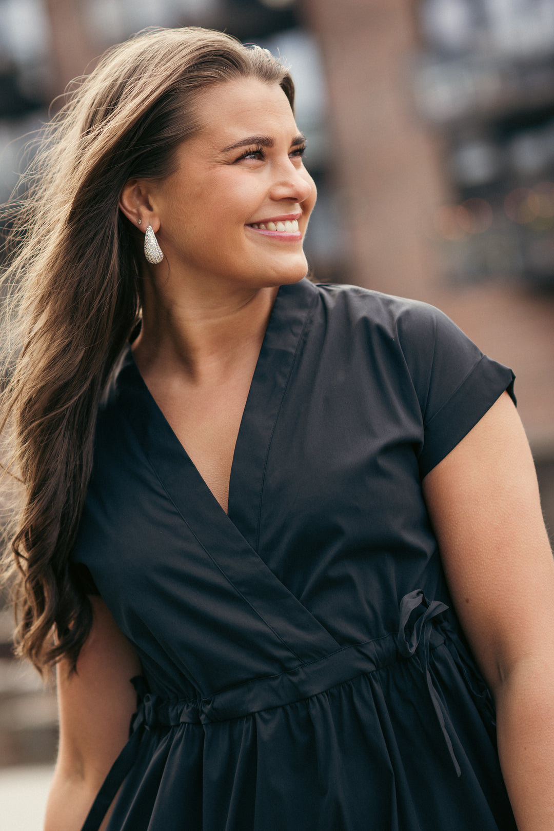 Lana Dress, V-neck wrap