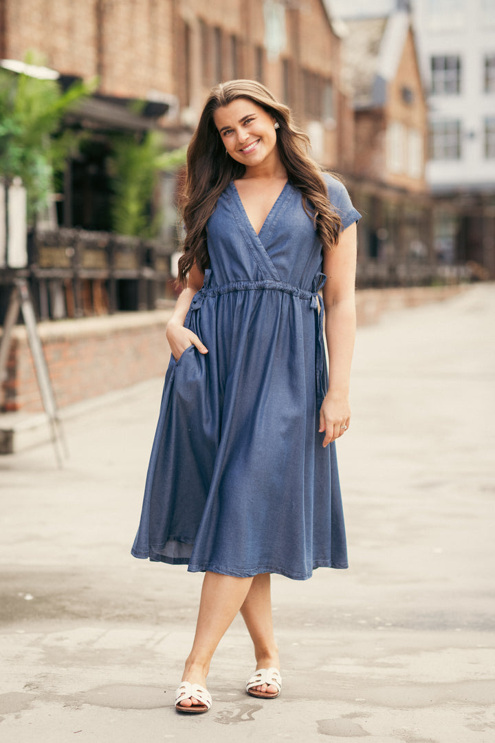 Lana Dress, V-neck wrap