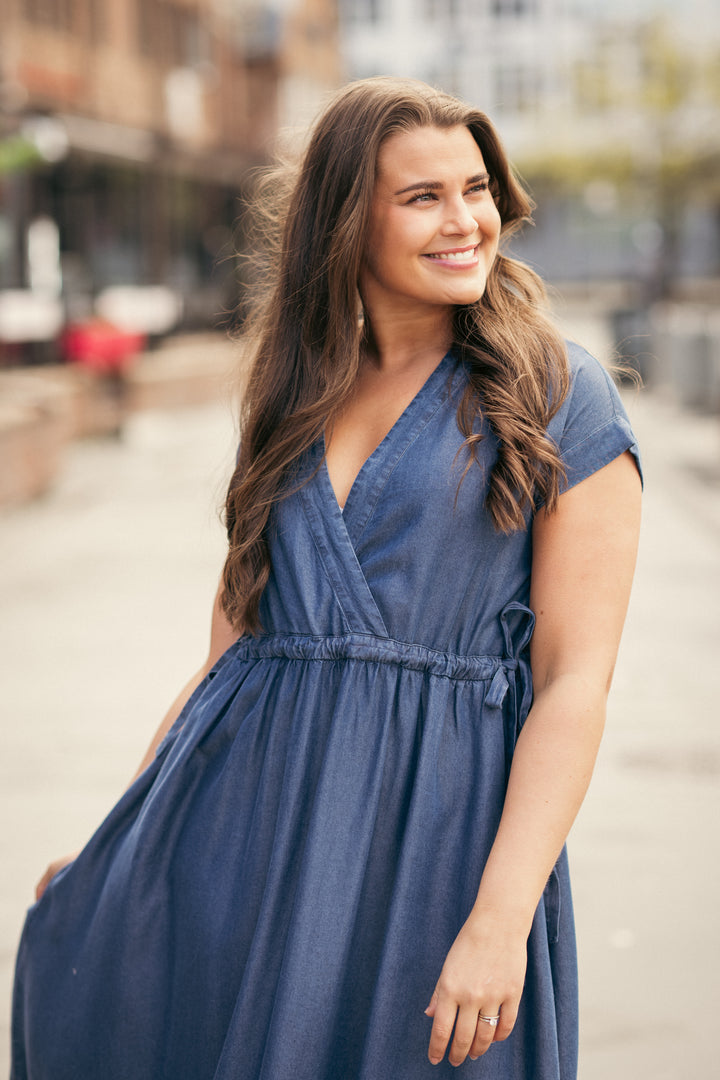 Lana Dress, V-neck wrap
