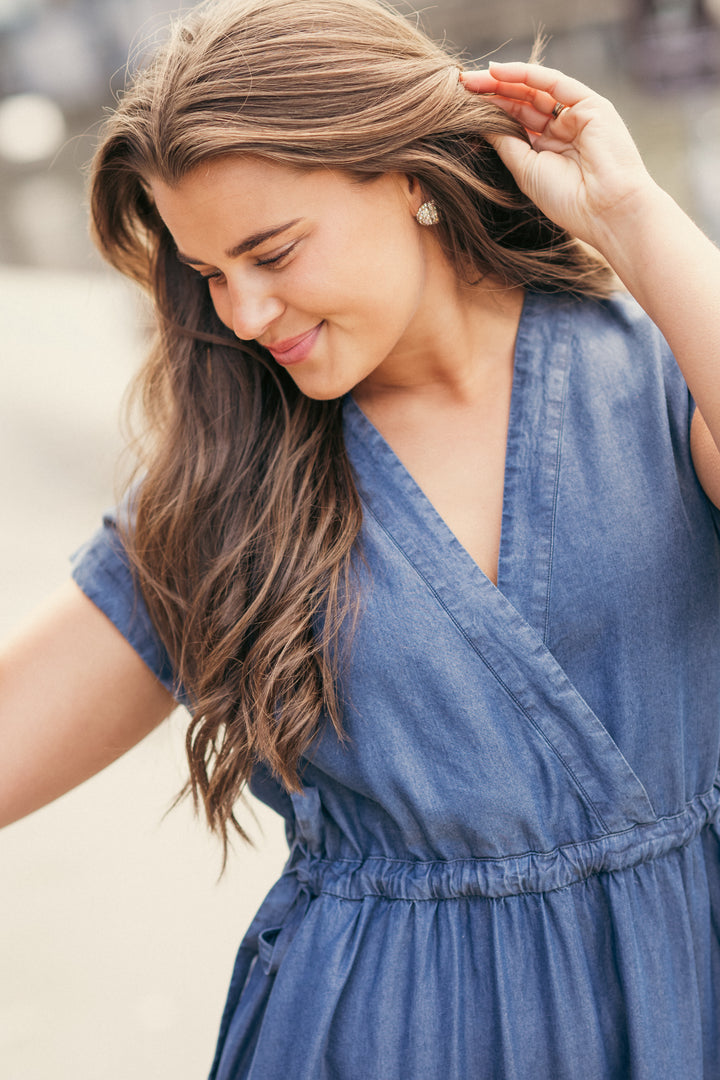 Lana Dress, V-neck wrap