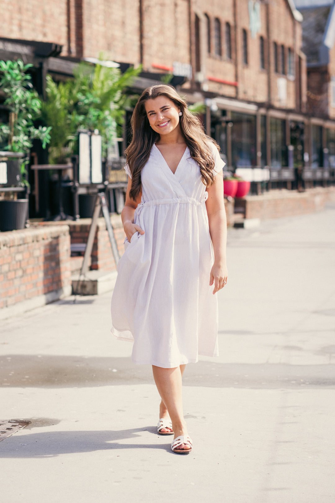 Lana Dress, V-neck wrap