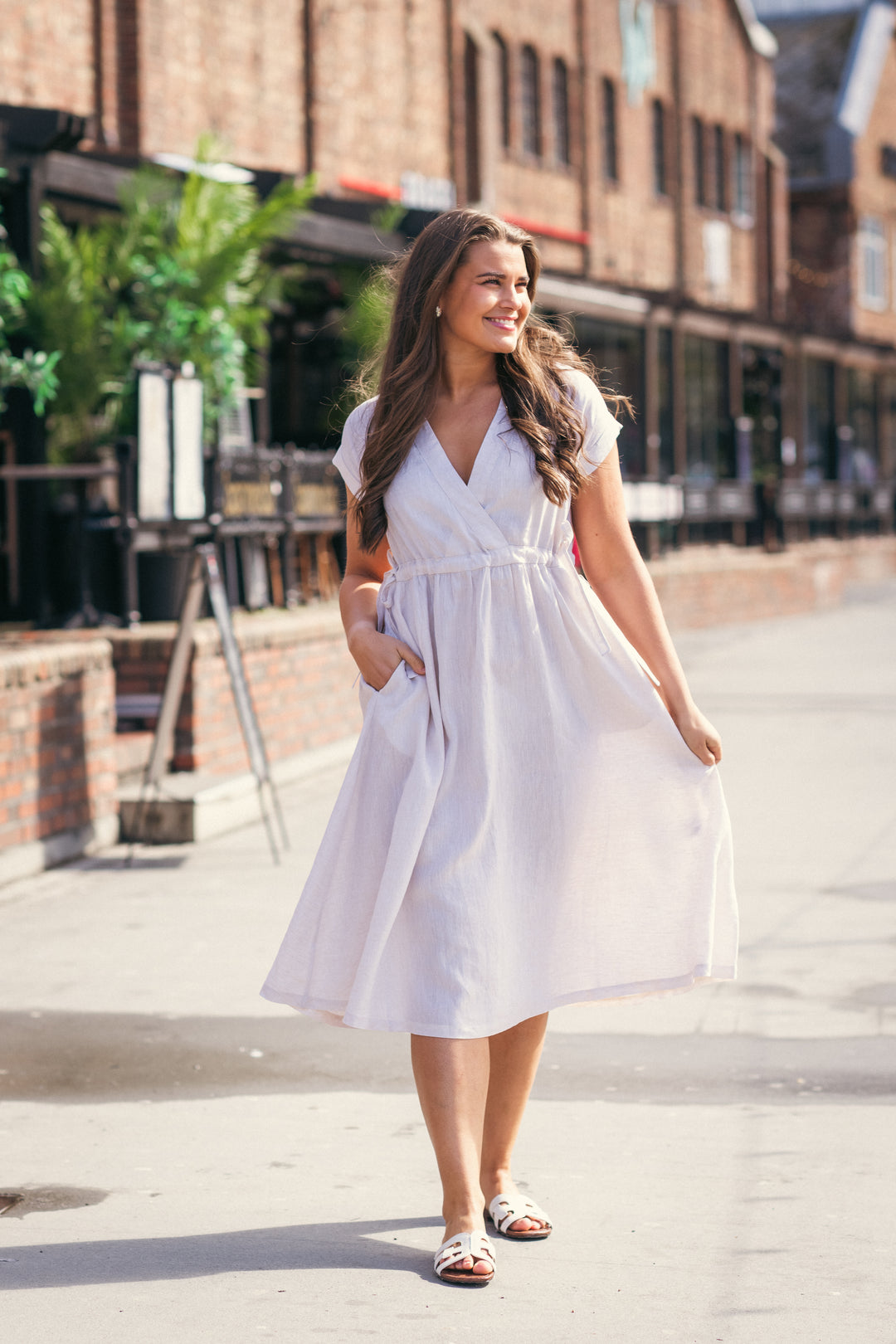 Lana Dress, V-neck wrap