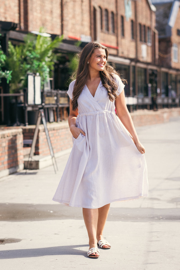 Lana Dress, V-neck wrap