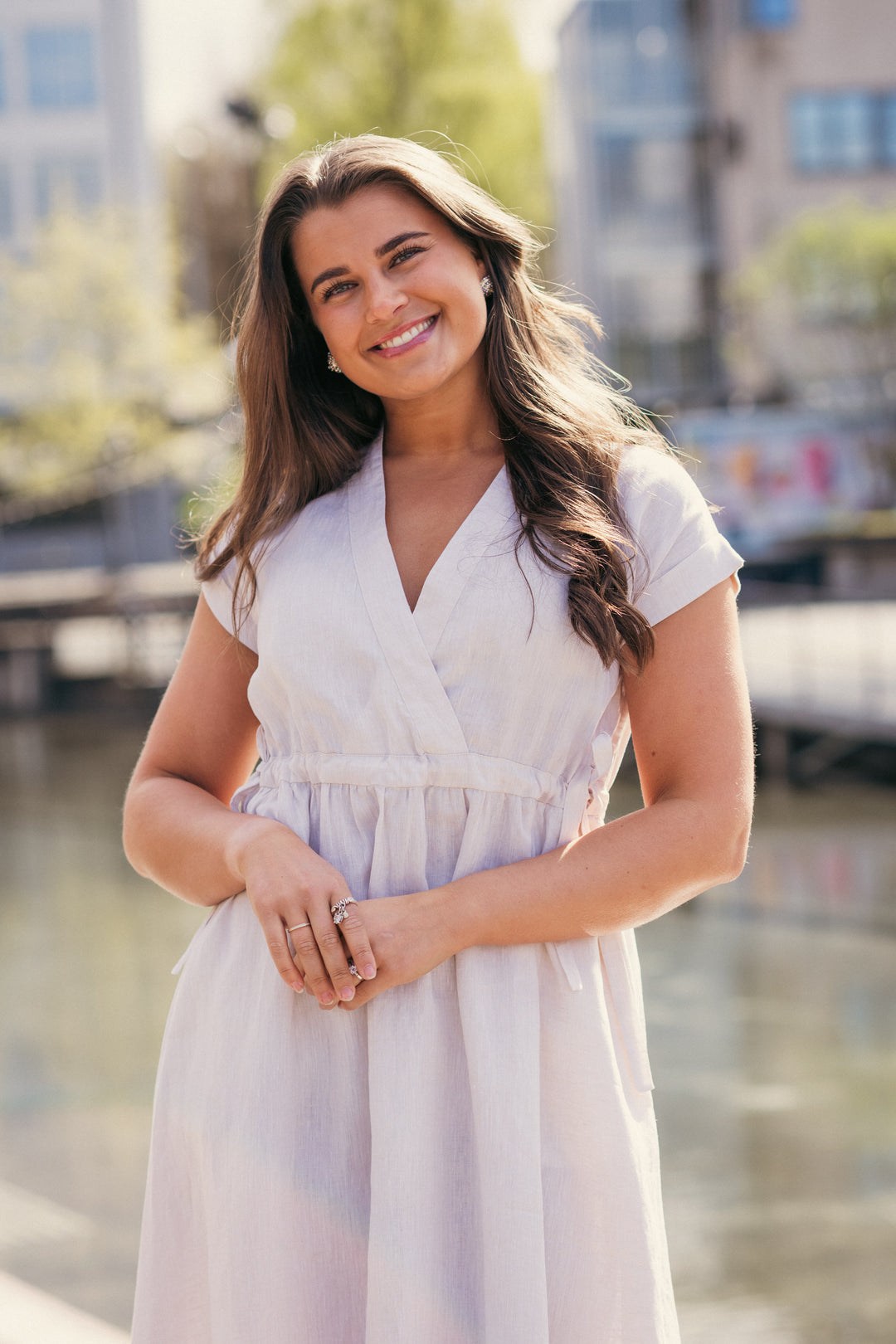 Lana Dress, V-neck wrap