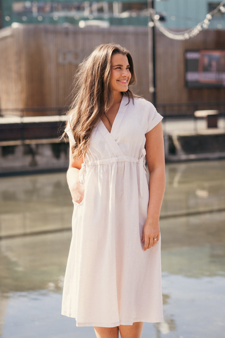 Lana Dress, V-neck wrap