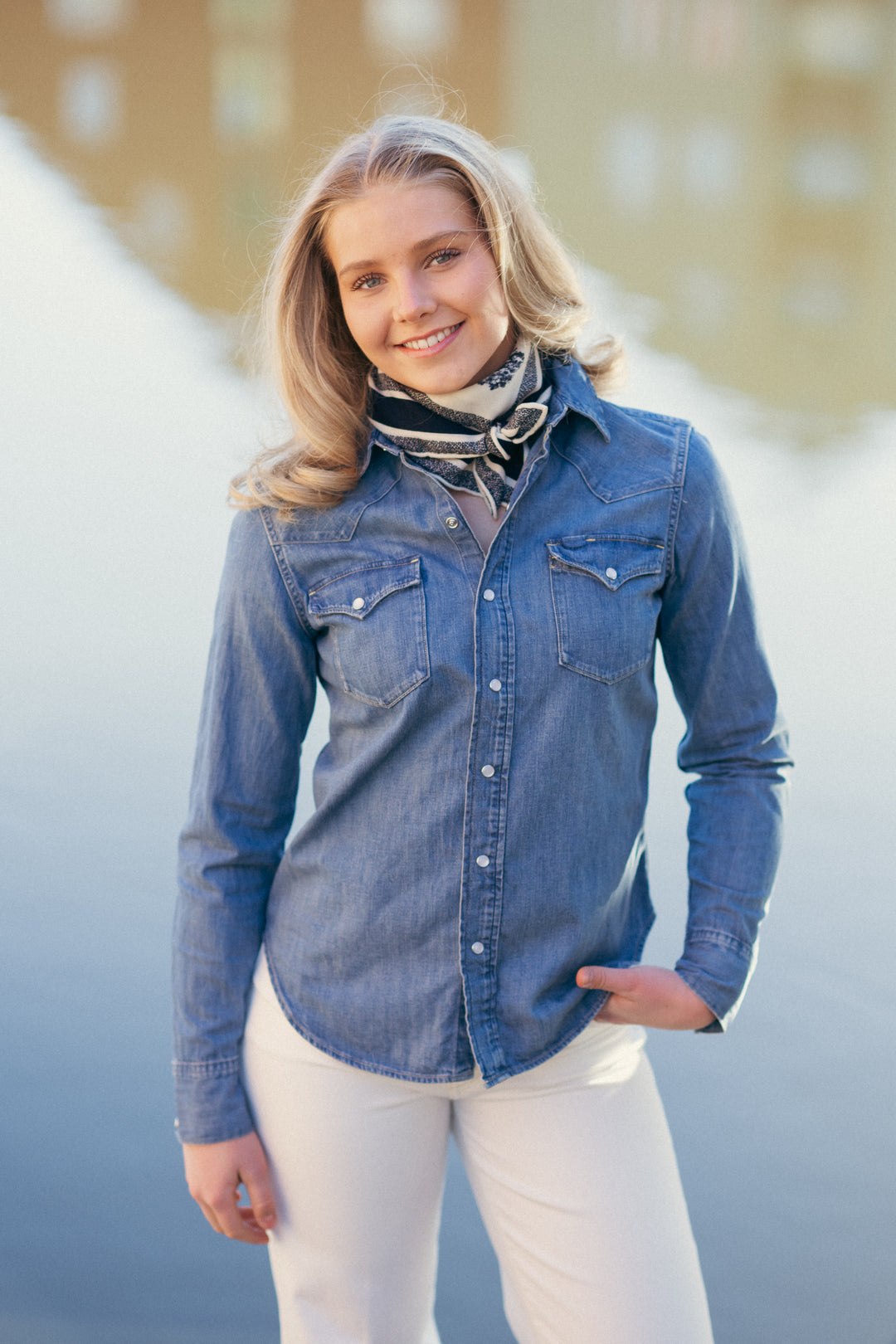 STANDARD-LONG SLEEVE-BUTTON FRONT SHIRT