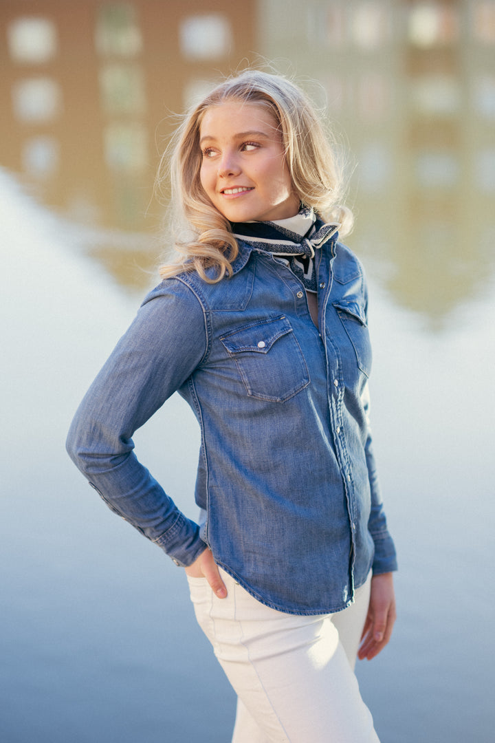 STANDARD-LONG SLEEVE-BUTTON FRONT SHIRT