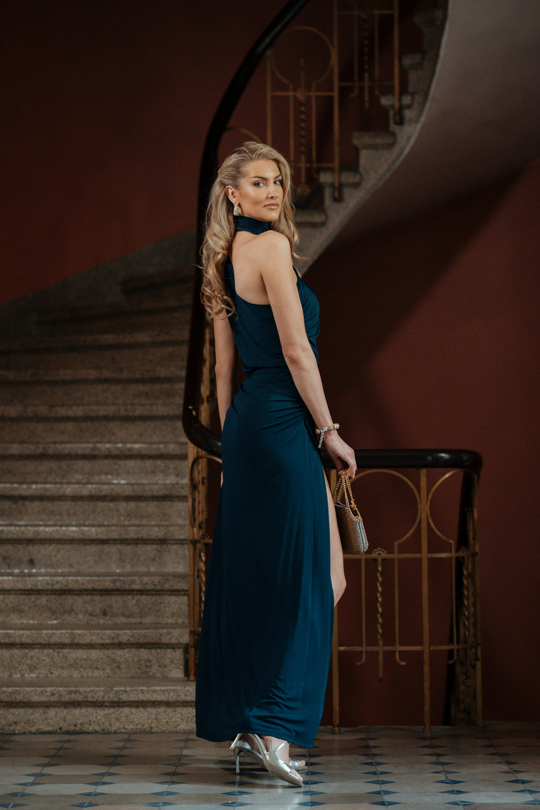MOIRA DRAPED JERSEY GOWN