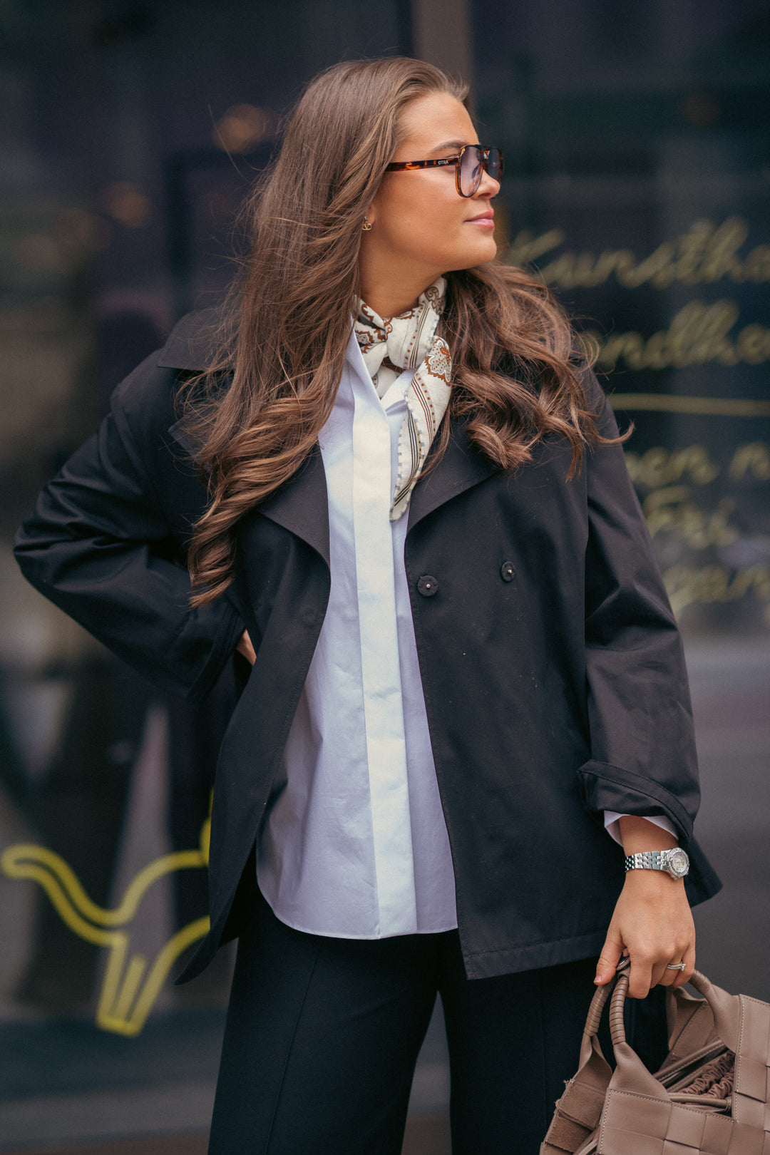 Woman`s Woven Raincoat