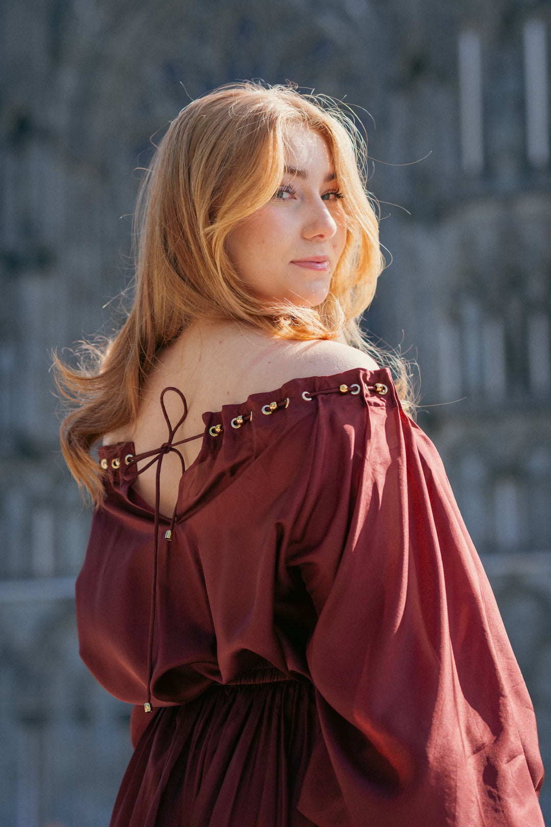 Aster Gathered Bead Blouse