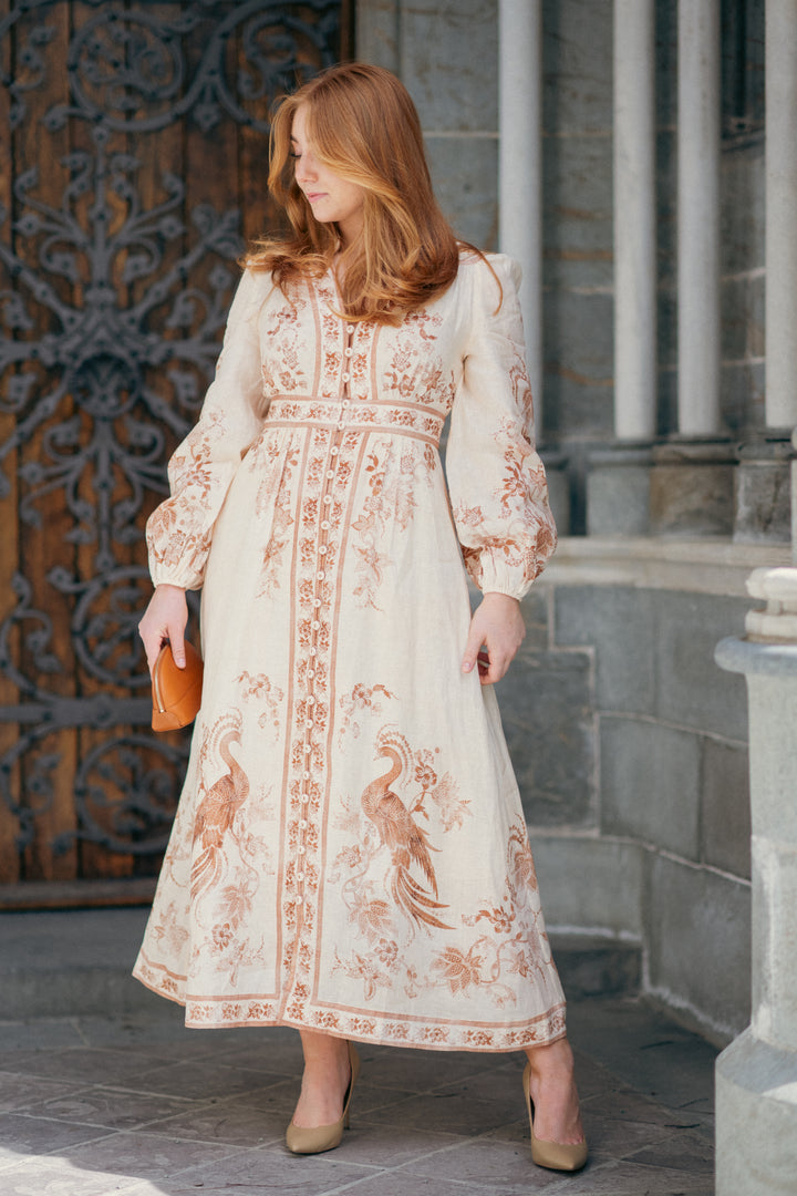 Indra Plunge Midi Dress