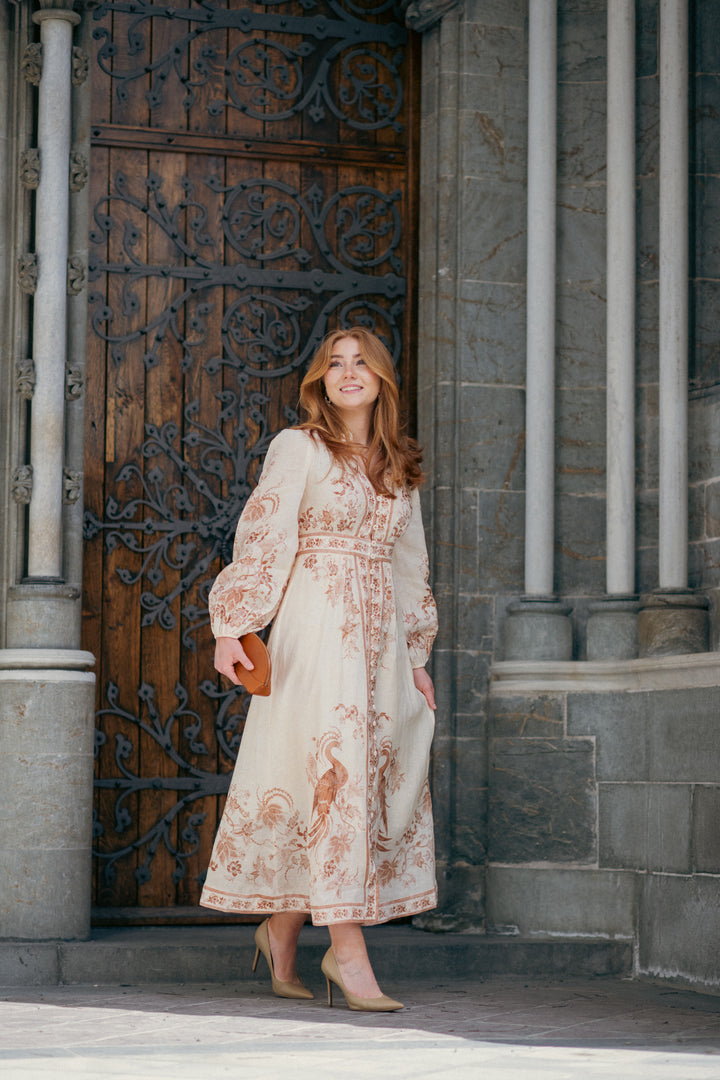 Indra Plunge Midi Dress
