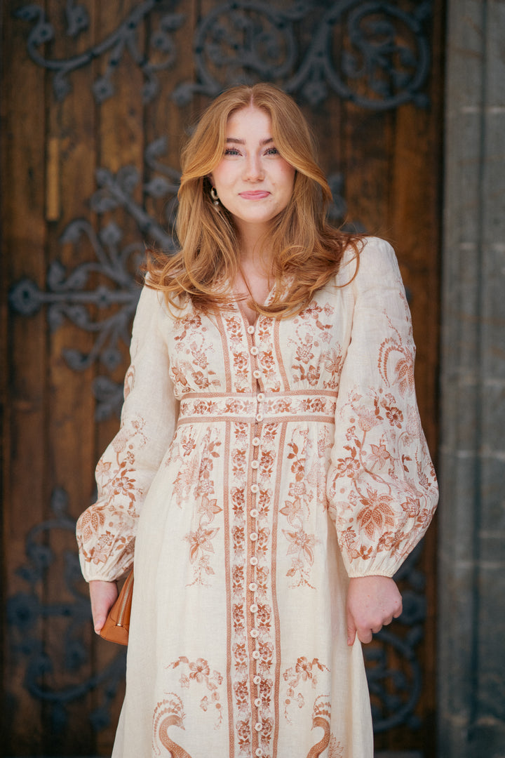 Indra Plunge Midi Dress