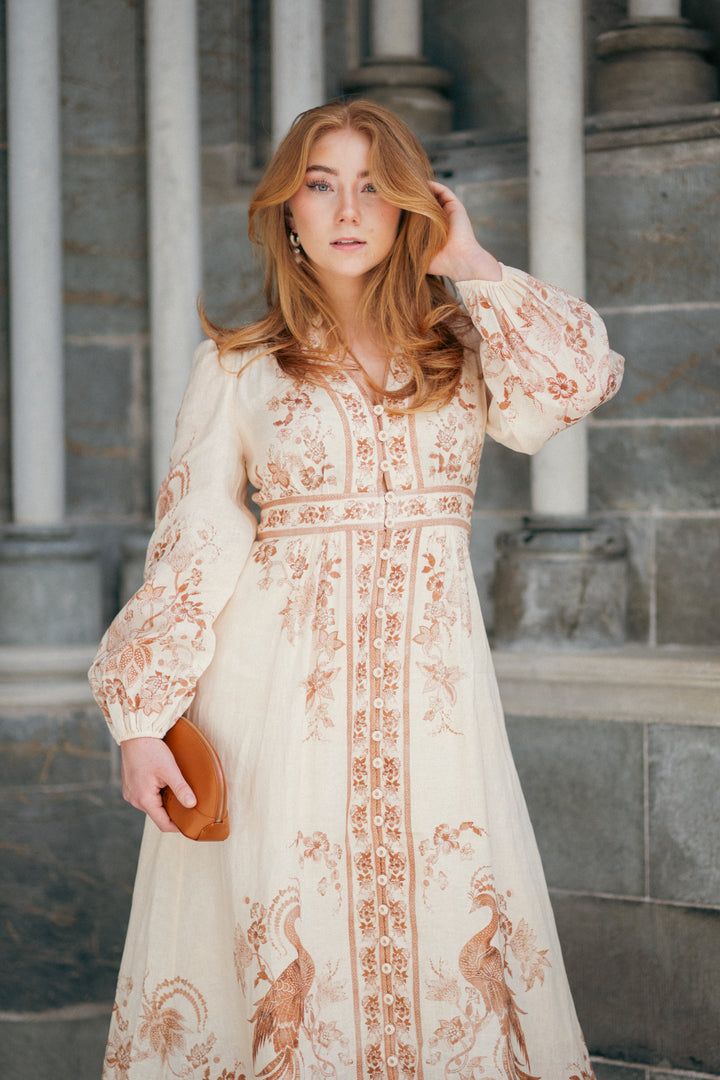 Indra Plunge Midi Dress