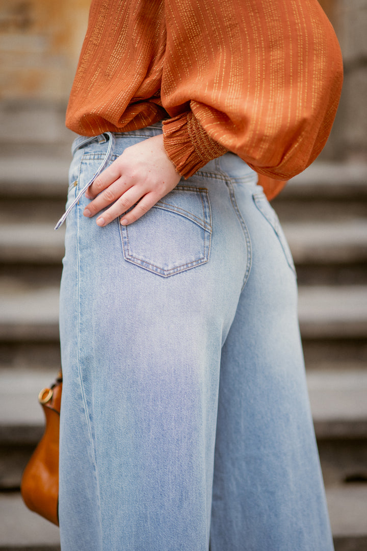 Indra Denim Relaxed Flare Jean