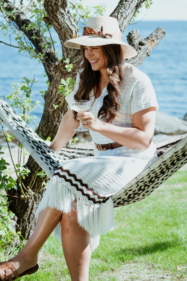 Kira Knitted Fringe Midi Dress