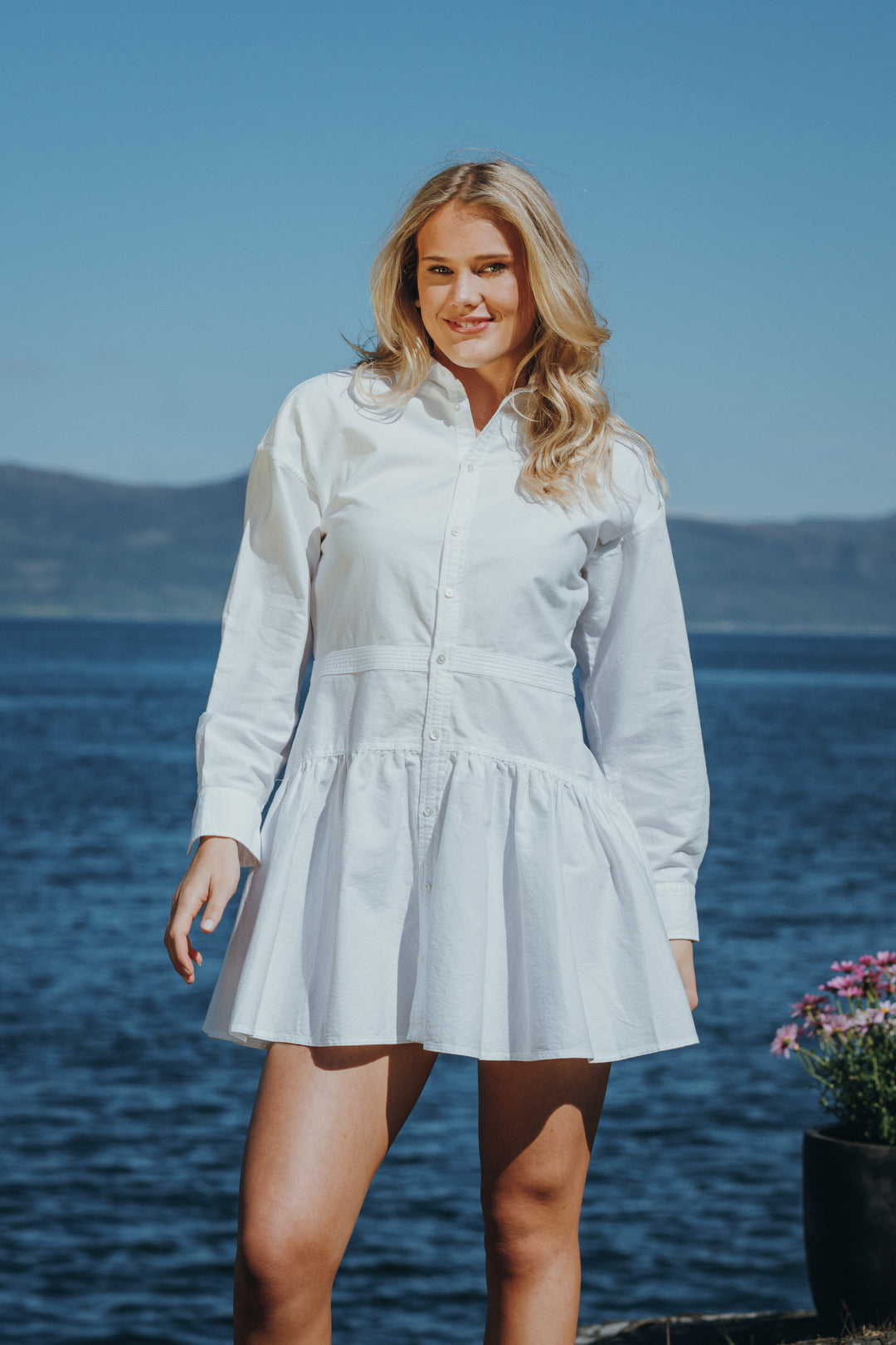 WOVEN-SHIRT DRESS-DRESSES