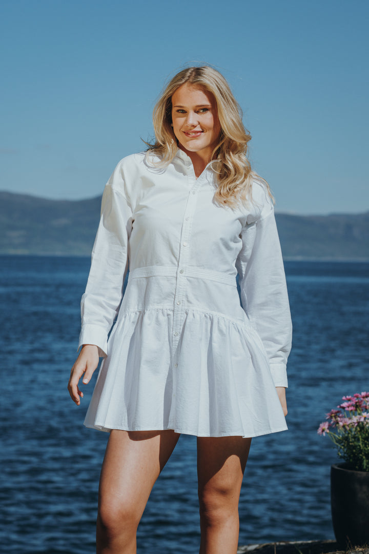 WOVEN-SHIRT DRESS-DRESSES