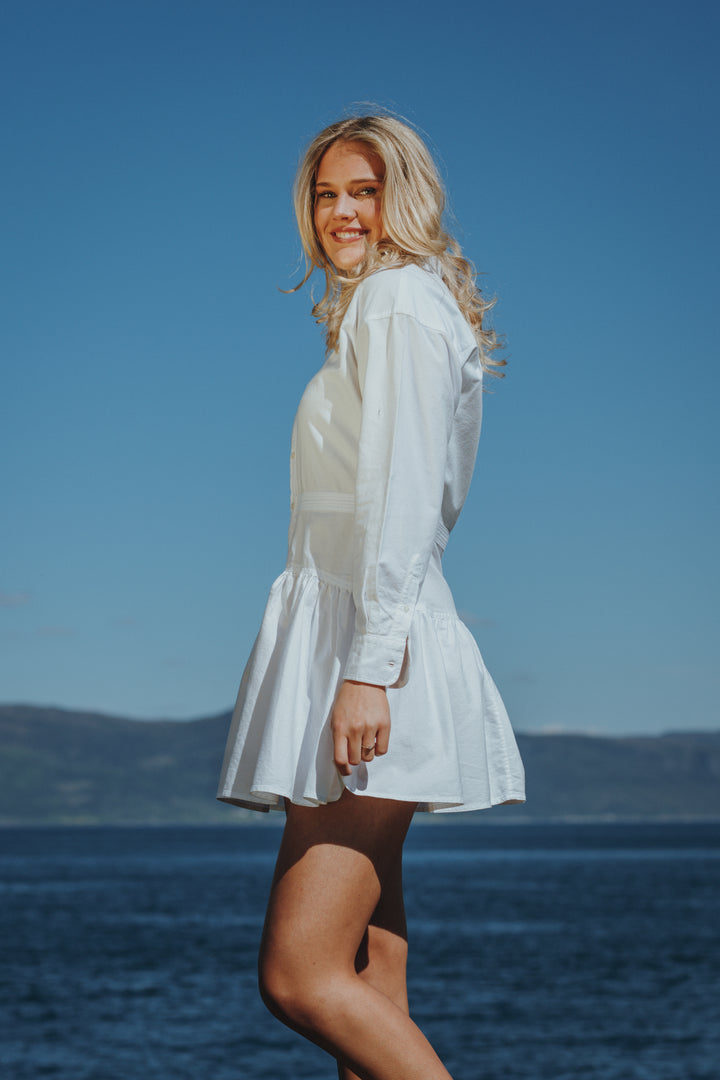 WOVEN-SHIRT DRESS-DRESSES