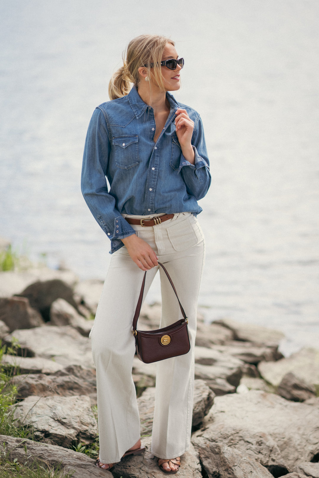 STANDARD-LONG SLEEVE-BUTTON FRONT SHIRT
