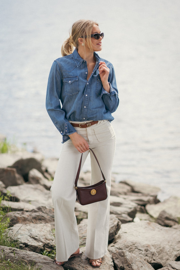 STANDARD-LONG SLEEVE-BUTTON FRONT SHIRT