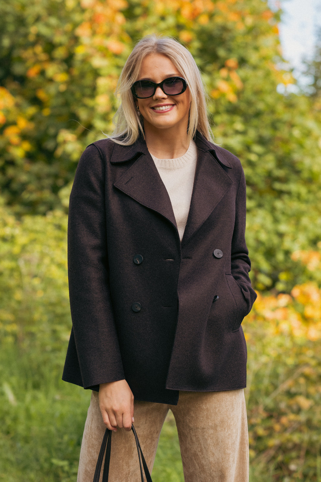 Women peacoat pressed wool