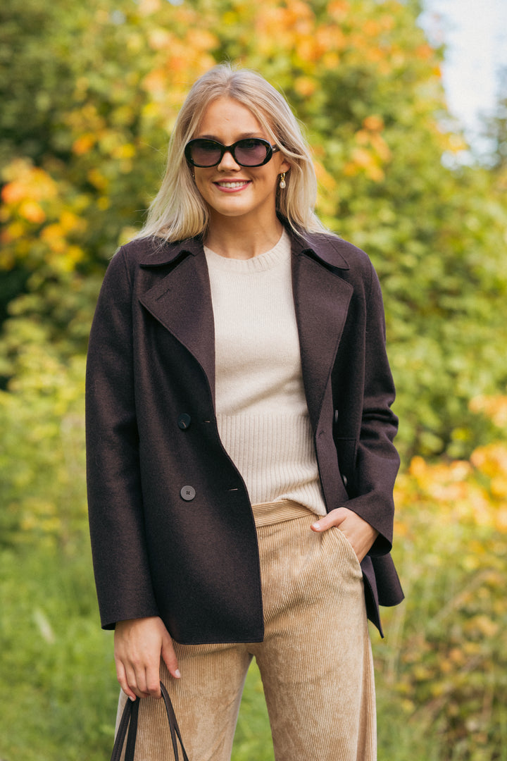 Women peacoat pressed wool