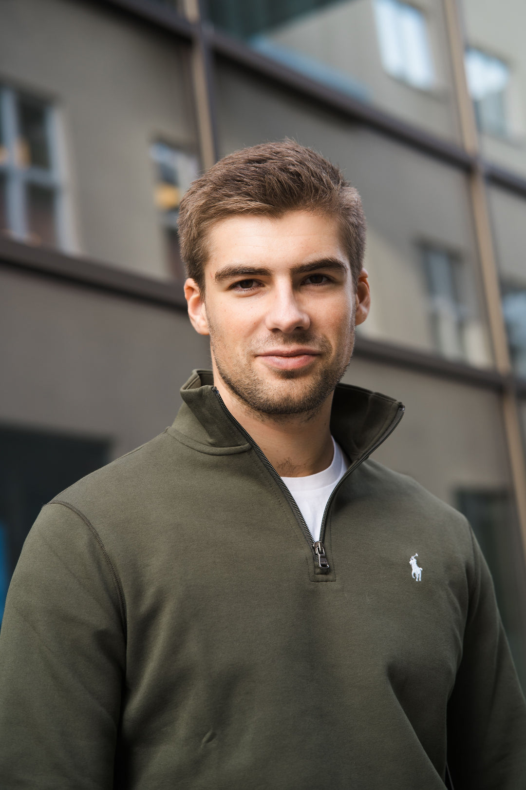 Double-Knit Quarter-Zip Pullover