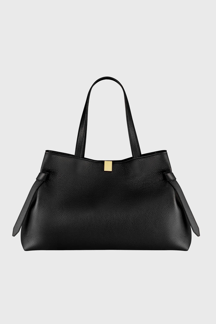 GYOZA TOTE PEBBLE GRAIN LEATHER