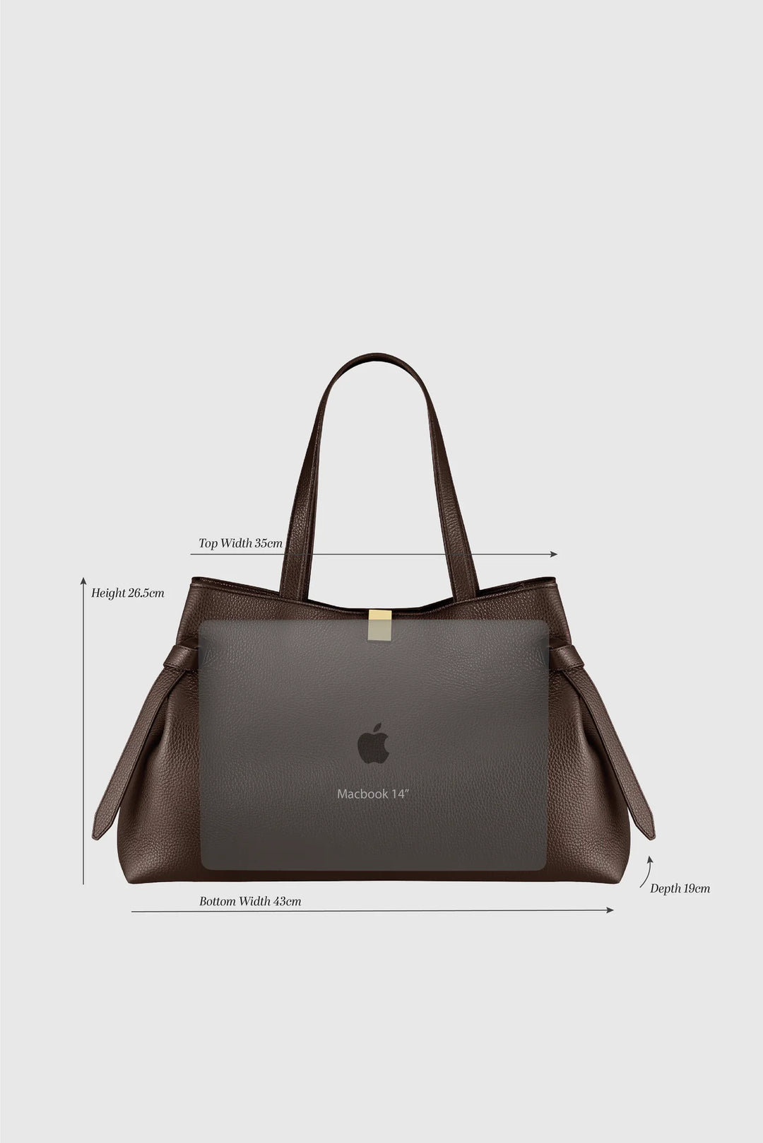 GYOZA TOTE PEBBLE GRAIN LEATHER