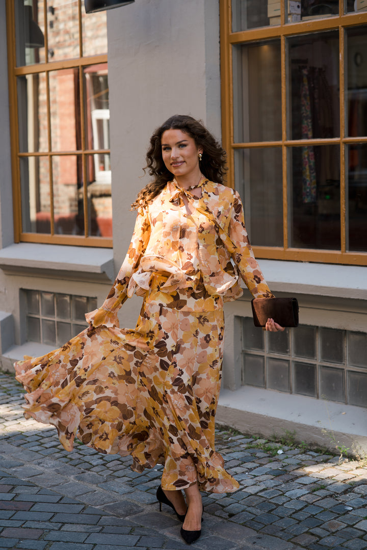 Balance Flutter Midi Skirt