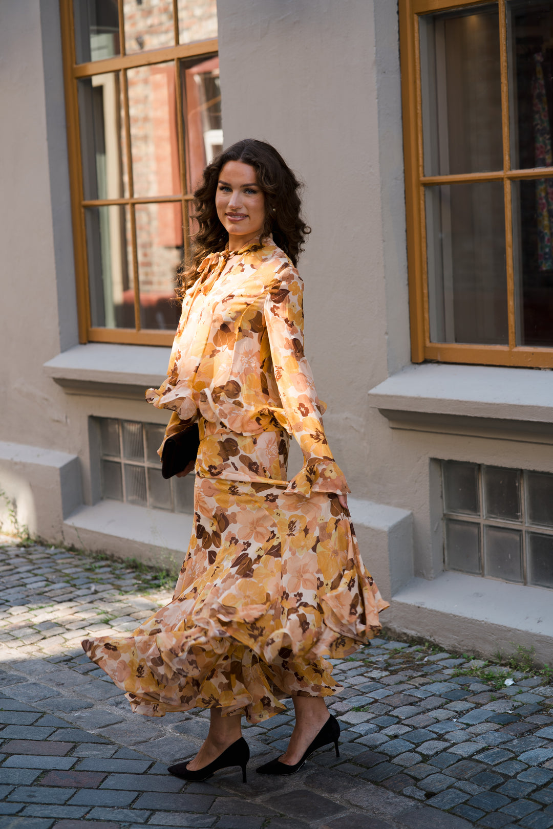 Balance Flutter Midi Skirt