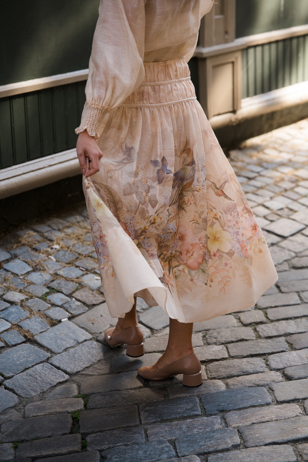 Illuminate Drawn Midi Skirt