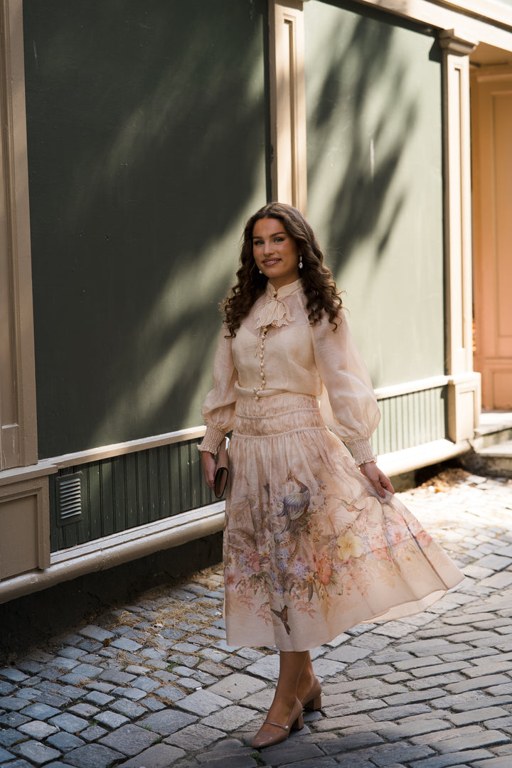 Illuminate Drawn Midi Skirt