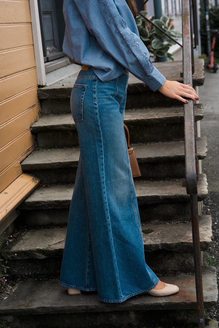 ULLA JOHNSON The Bianca Wide Leg Jean