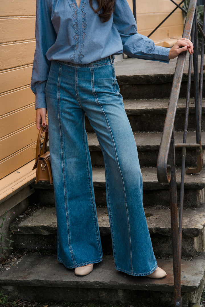 ULLA JOHNSON The Bianca Wide Leg Jean