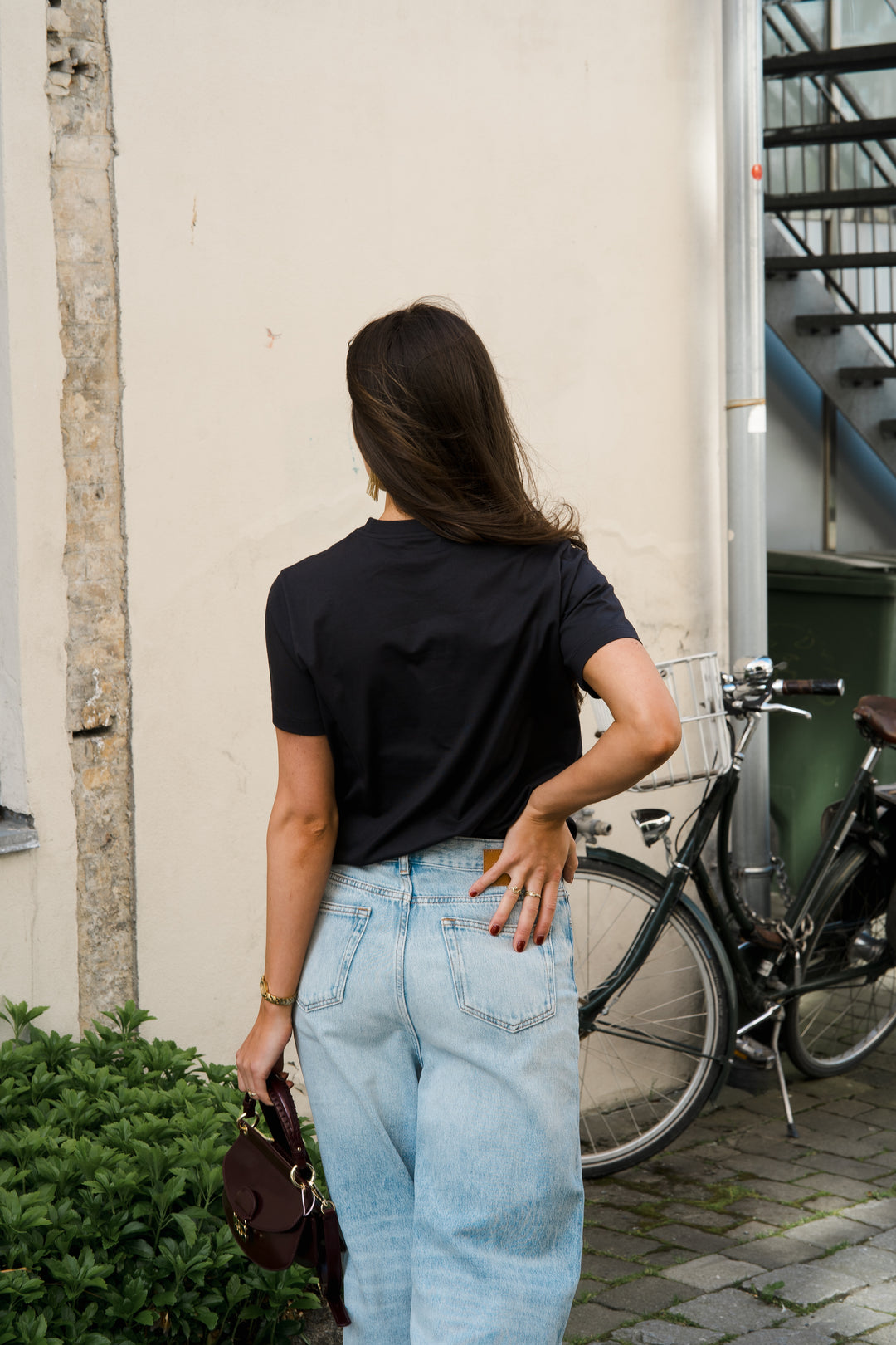 GANNI Basic Cotton Jersey Banana Relaxed T-shirt