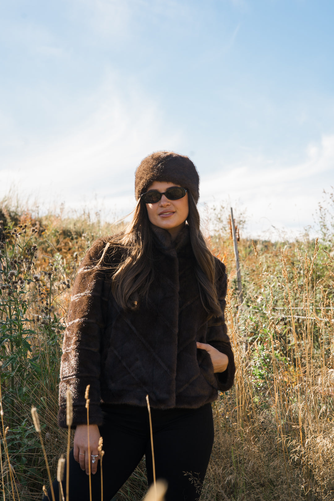 Sonja kort fuskepels jakke