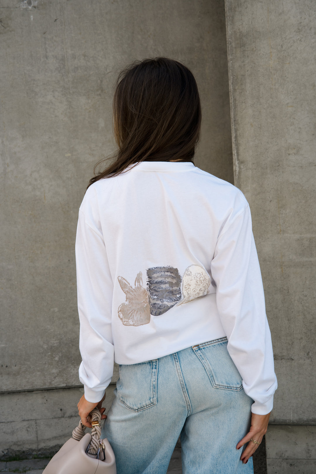 GANNI Re-cut Heavy Jersey Animals Long sleeve