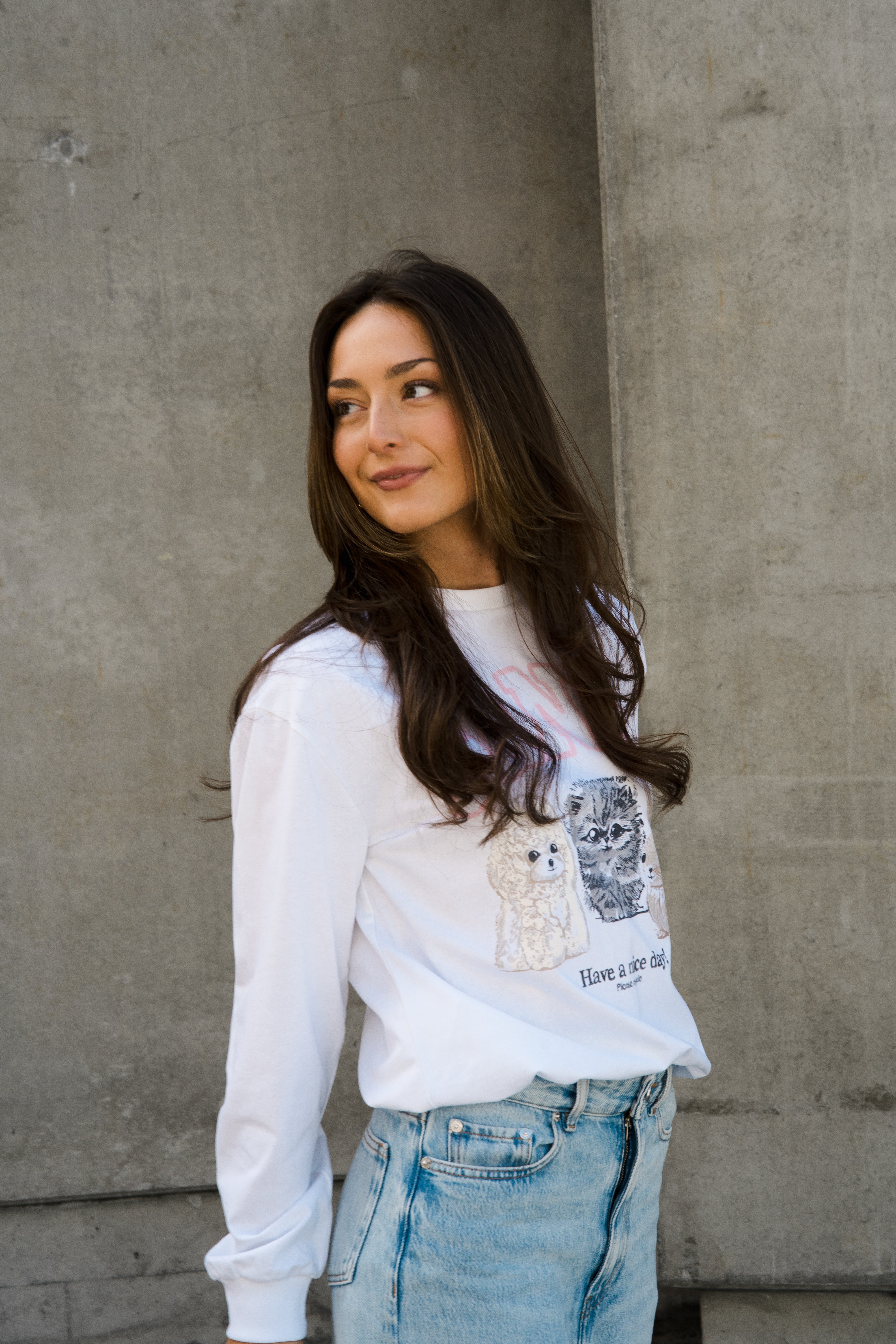 GANNI Re-cut Heavy Jersey Animals Long sleeve – Høyer